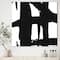 Designart - Black & White Crossing Paths II - Modern & Contemporary Canvas Artwork